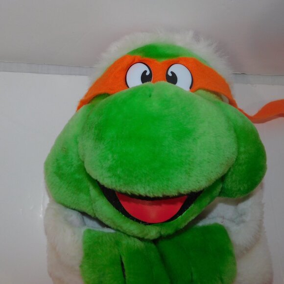 VTG 90s Teenage Mutant Ninja Turtles Plush Michelangelo Christmas Stocking *READ - Picture 3 of 10